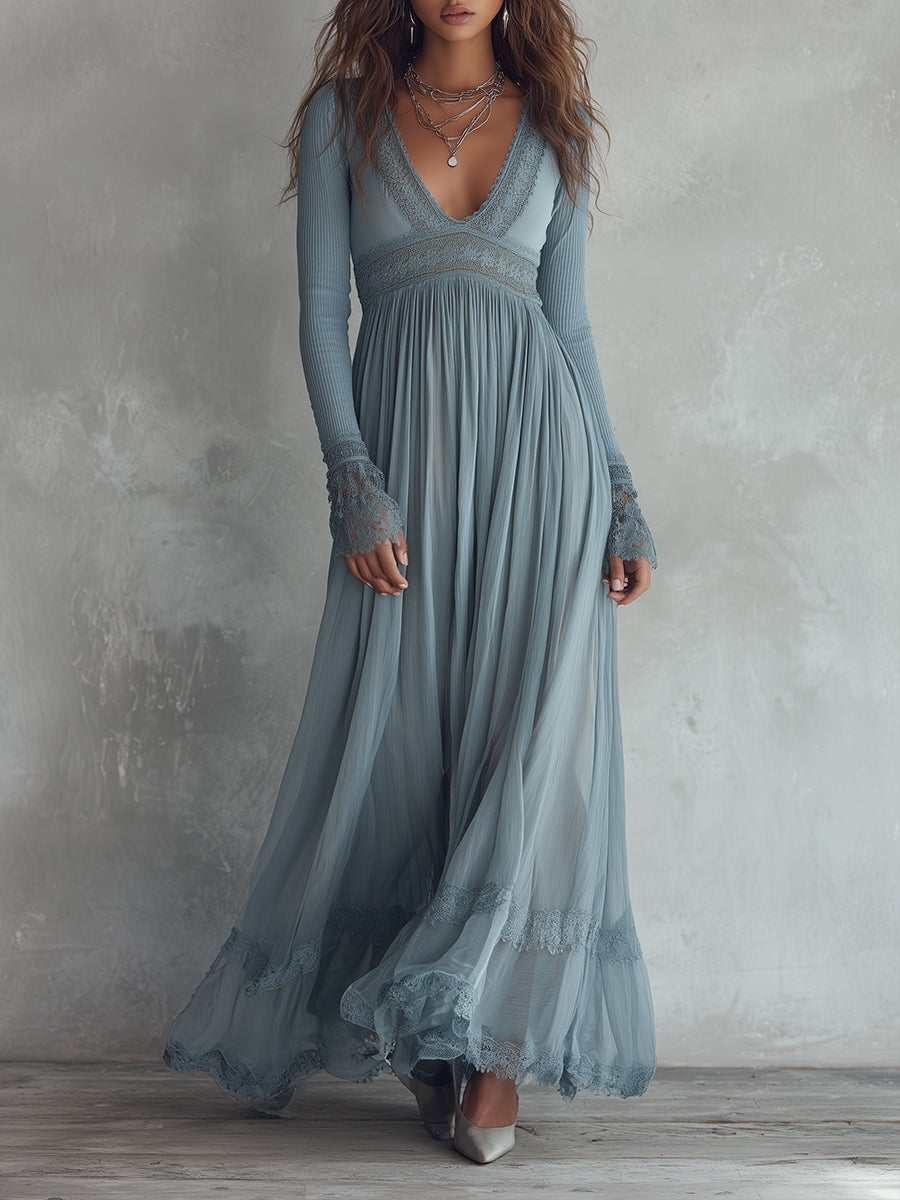 Lana | Bohemian Chiffon Maxi Dress