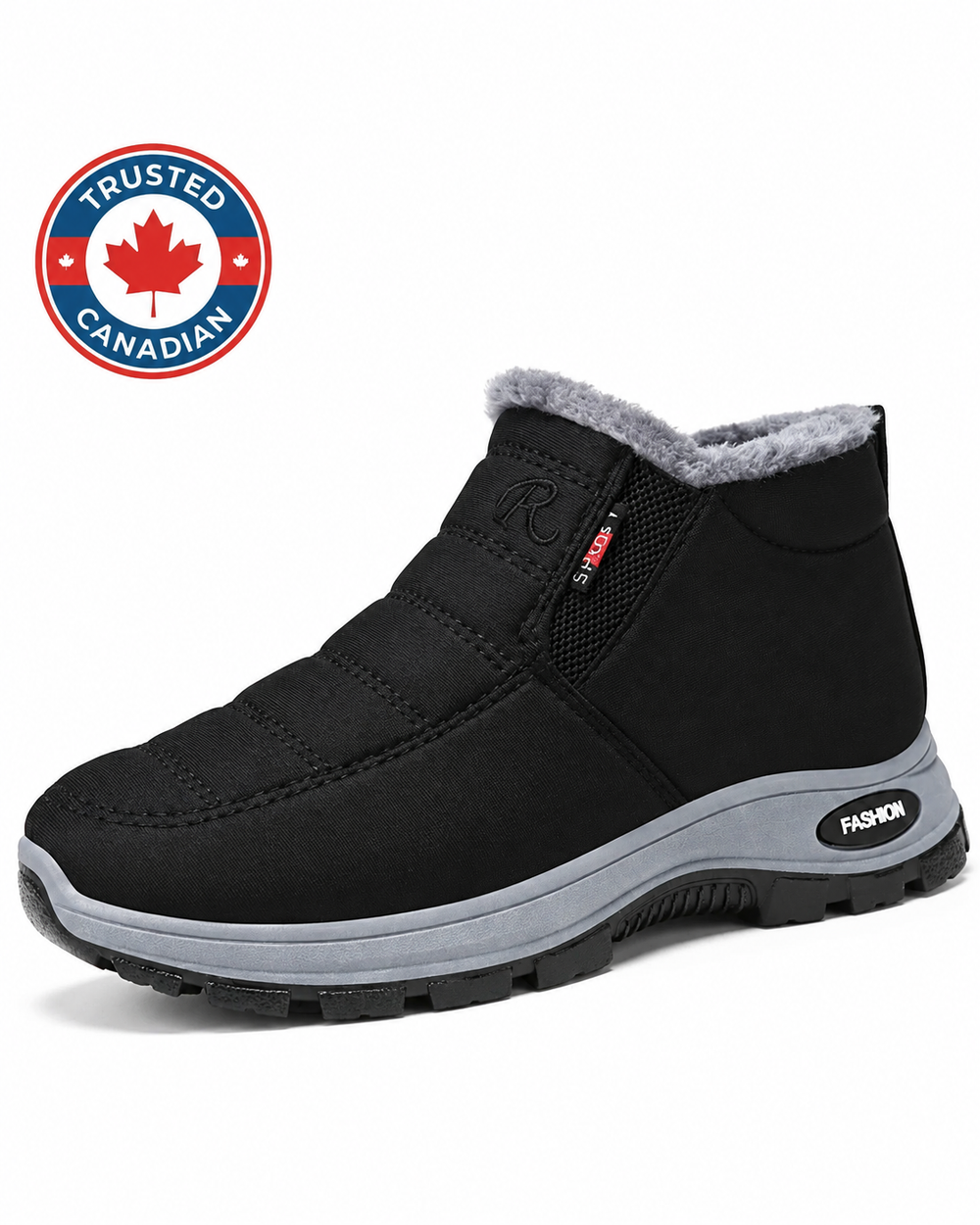 Charlie | Women’s Quilted Slip-On Black Ankle Boots