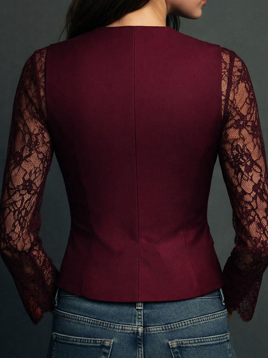 Vittoria | Sheer Sleeve Blazer