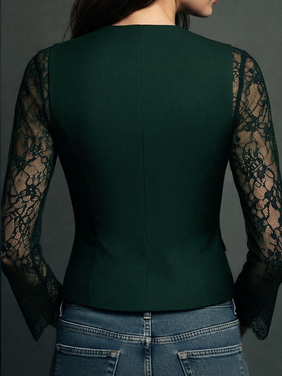 Vittoria | Sheer Sleeve Blazer
