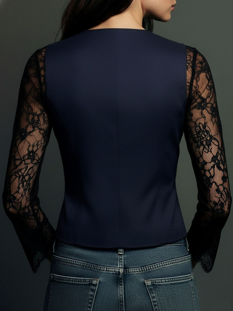 Vittoria | Sheer Sleeve Blazer