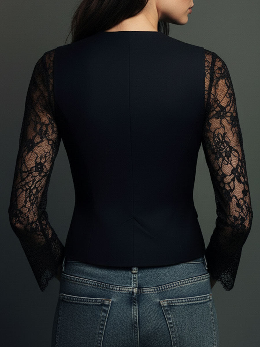 Vittoria | Sheer Sleeve Blazer