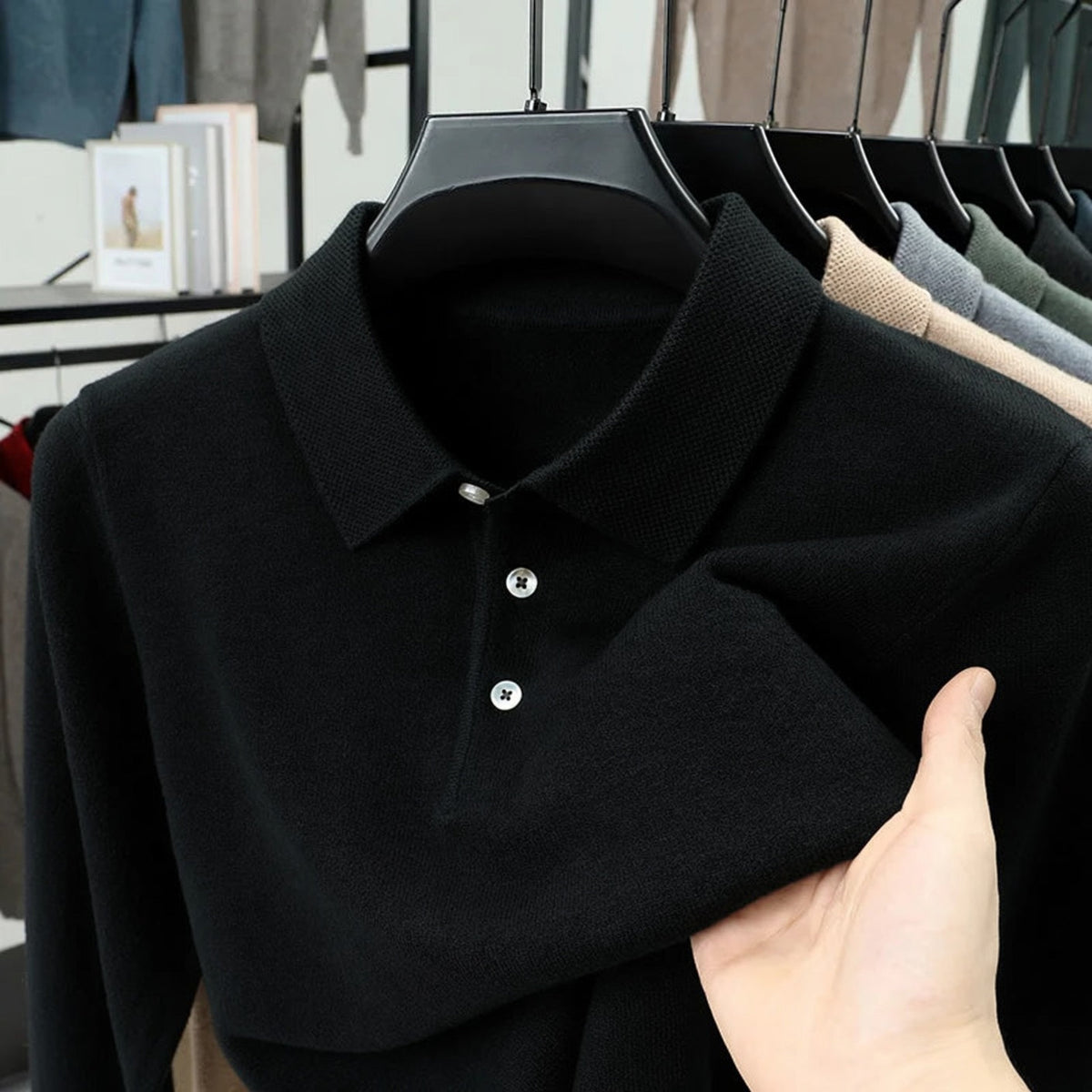 Rick | Premium Cashmere Polo Sweater
