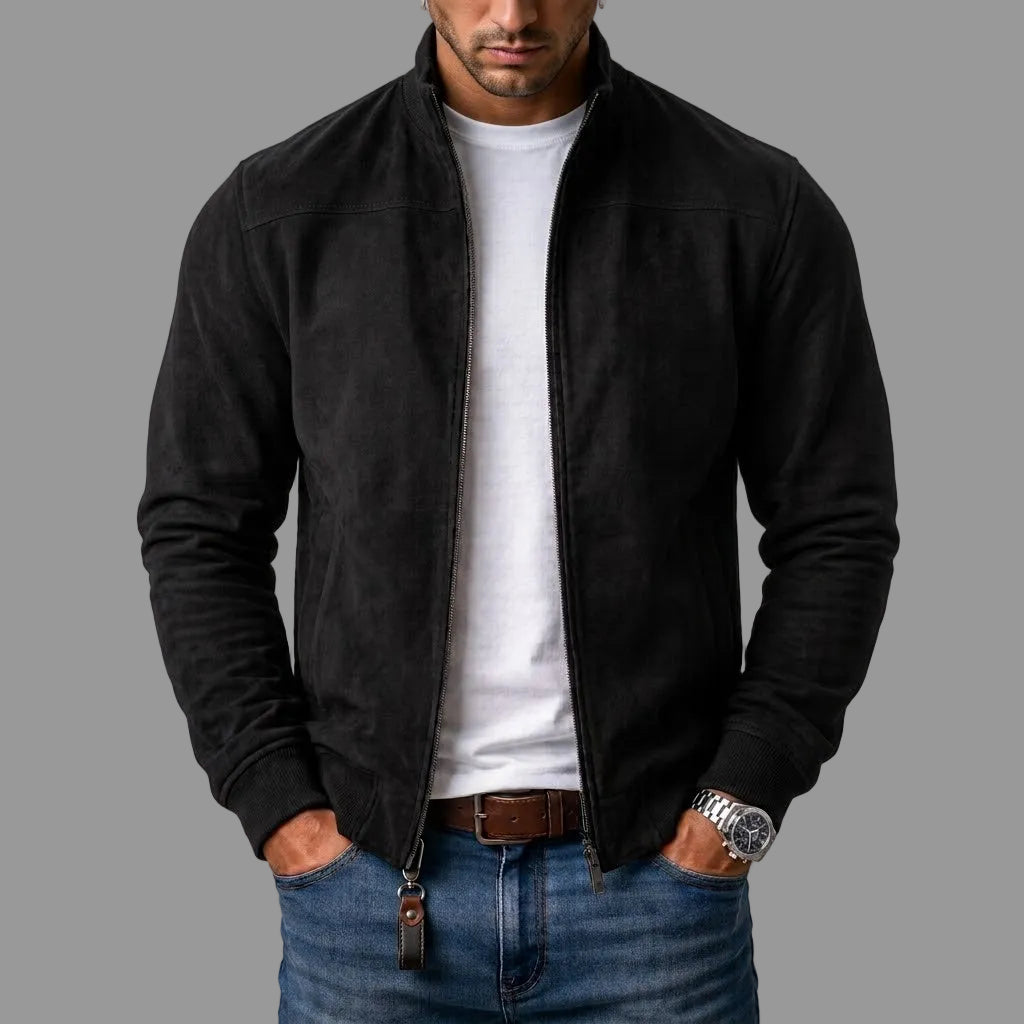 Mason | Suede Bomber Jacket