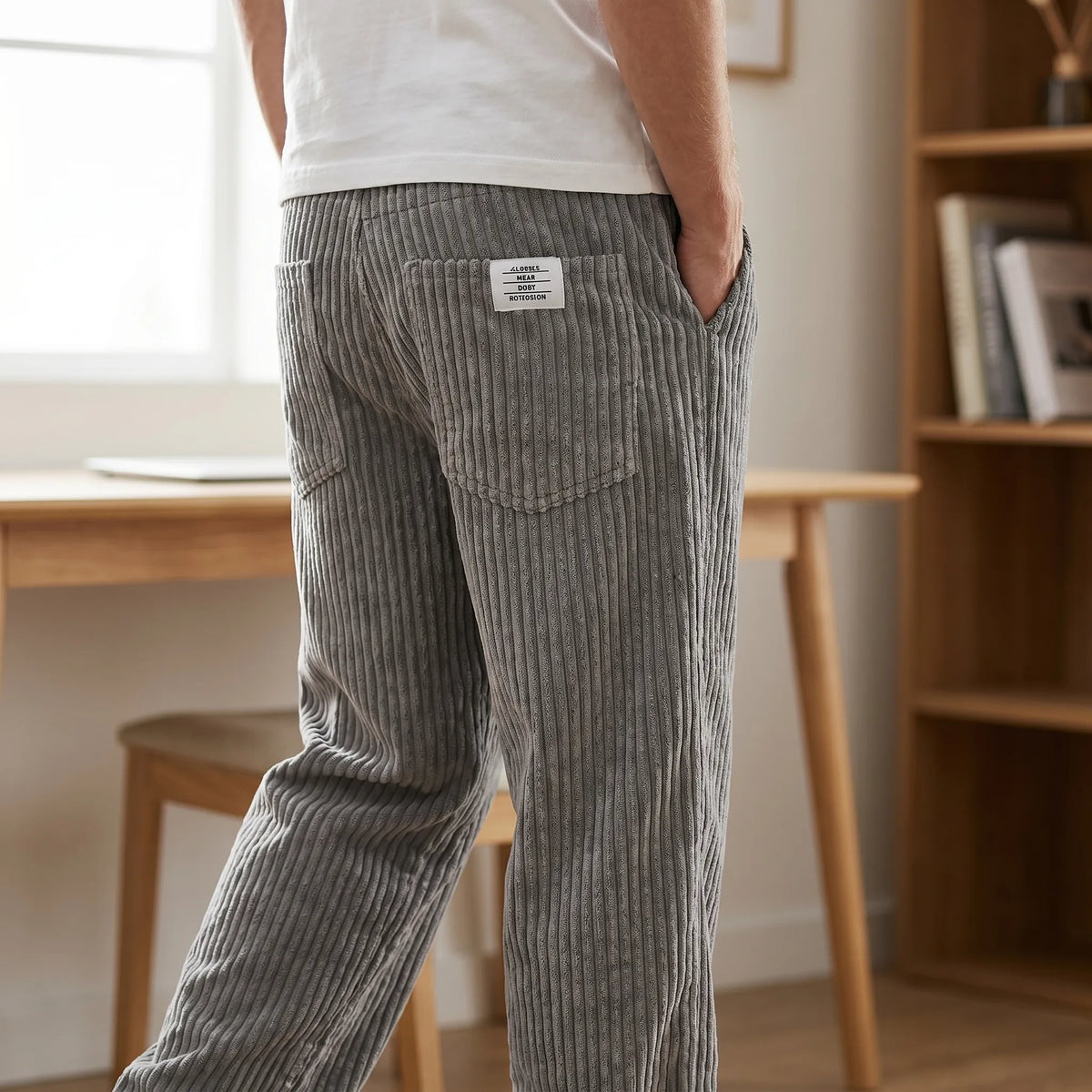Jason | Pantaloni da uomo in velluto a coste con vita elasticizzata