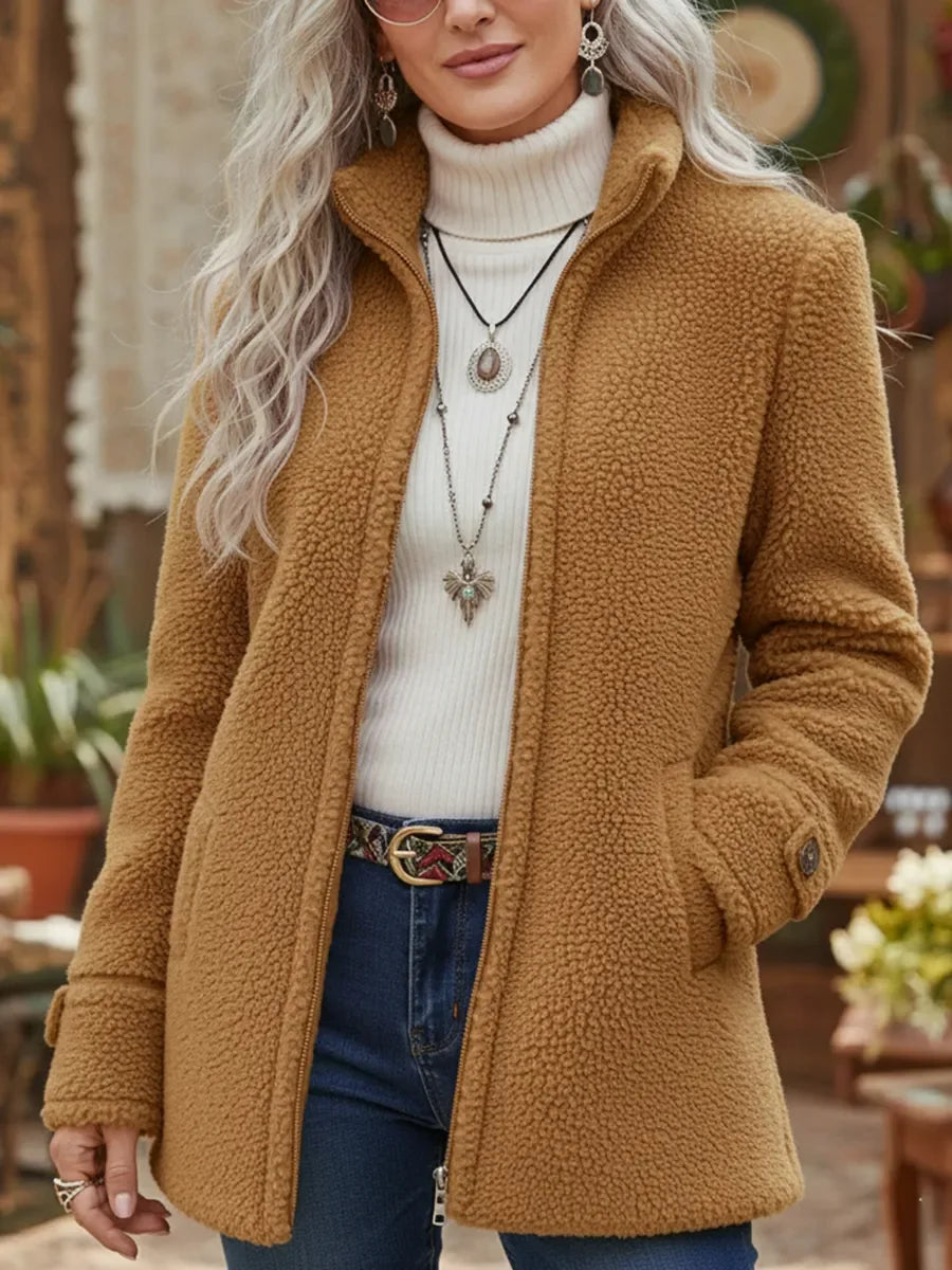 Vanessa | Cozy Sherpa Full Zip Fleece Jacket