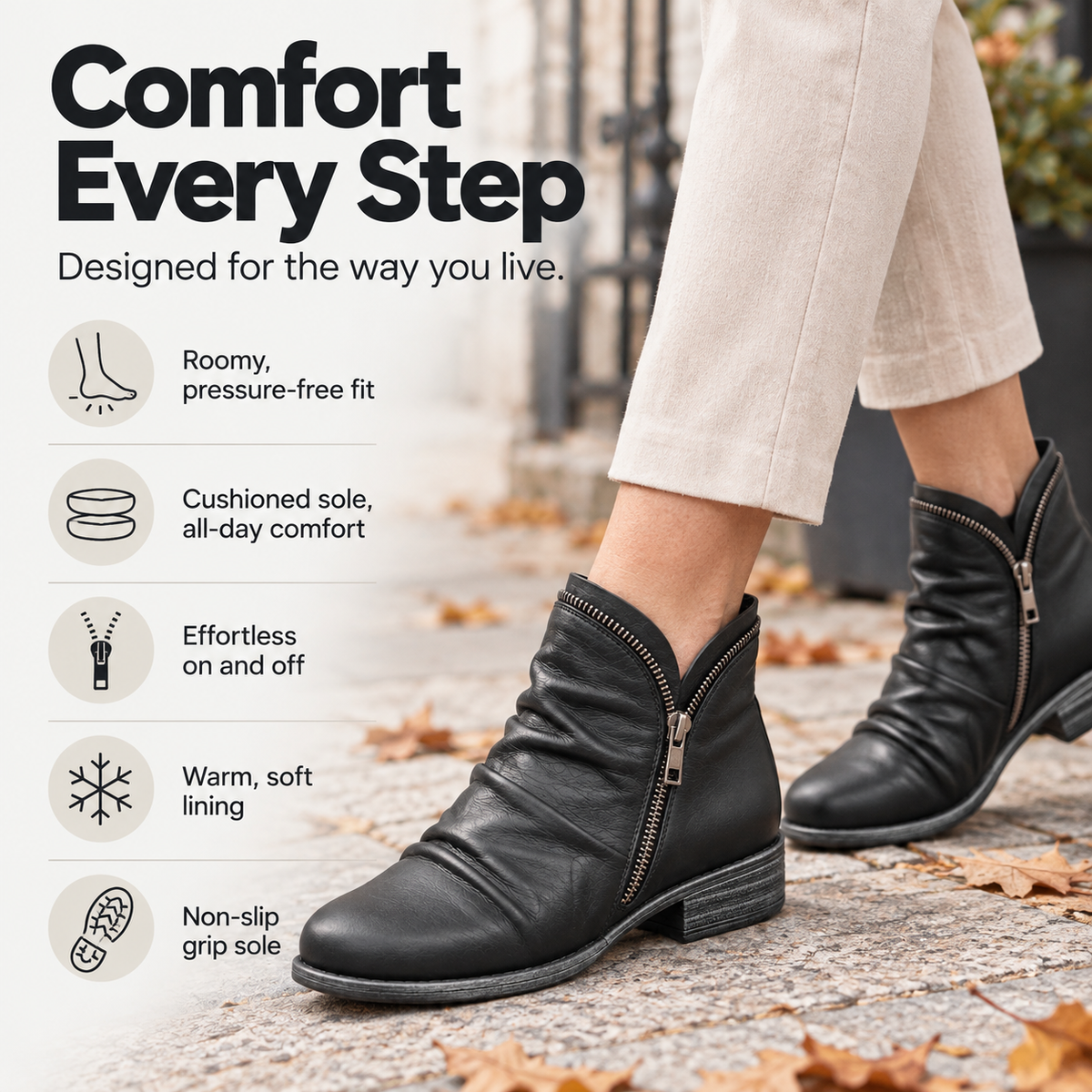 Lara | Women’s Comfortable Low Boots
