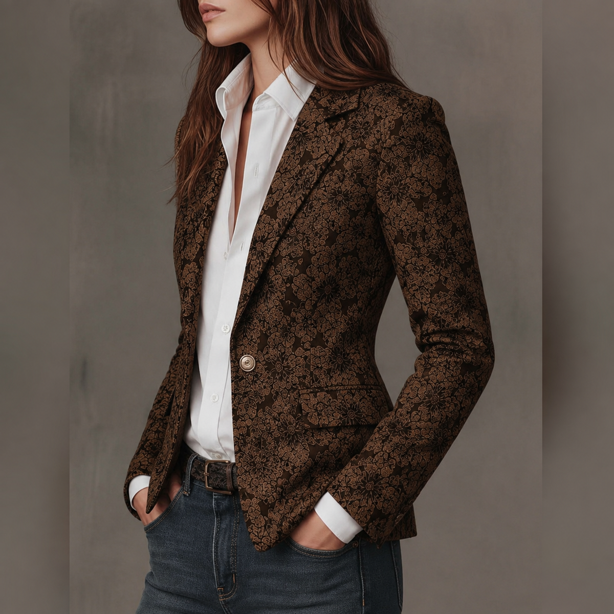 Loretta | Fitted Cashmere Jacquard Blazer