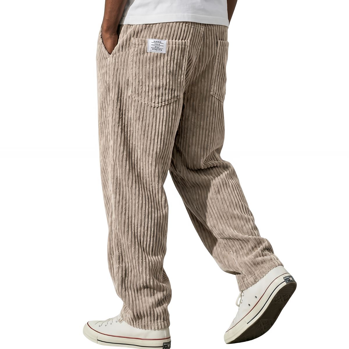 Jason | Pantaloni da uomo in velluto a coste con vita elasticizzata