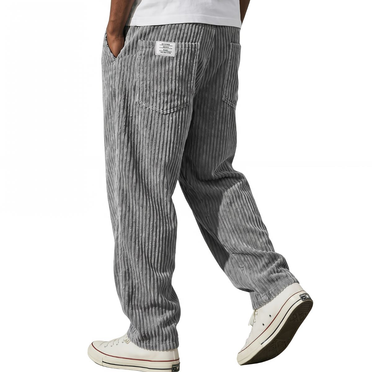 Jason | Pantaloni da uomo in velluto a coste con vita elasticizzata