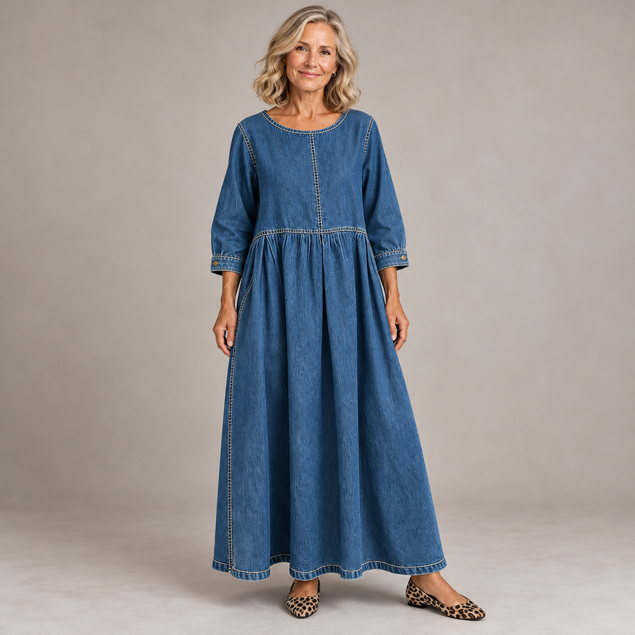 Zephyrelle | Vintage Denim Maxi Dress