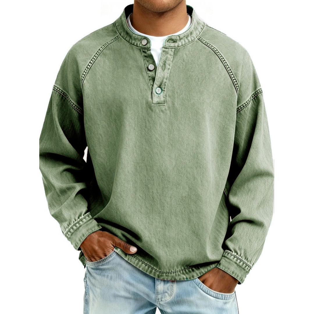 Stanley | Vintage Henley Denim Shirt