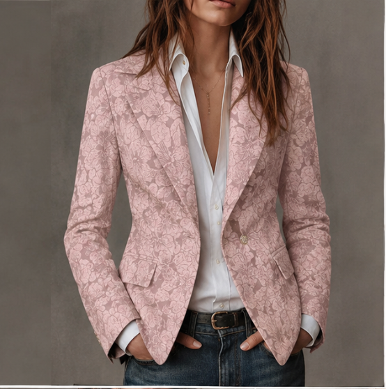 Loretta | Fitted Cashmere Jacquard Blazer