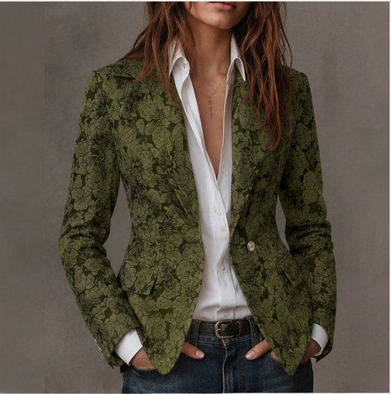 Loretta | Fitted Cashmere Jacquard Blazer