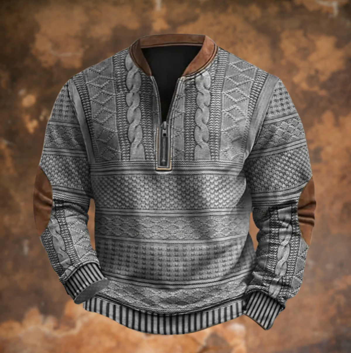 Dimitri | Retro Zip-Up Sweater