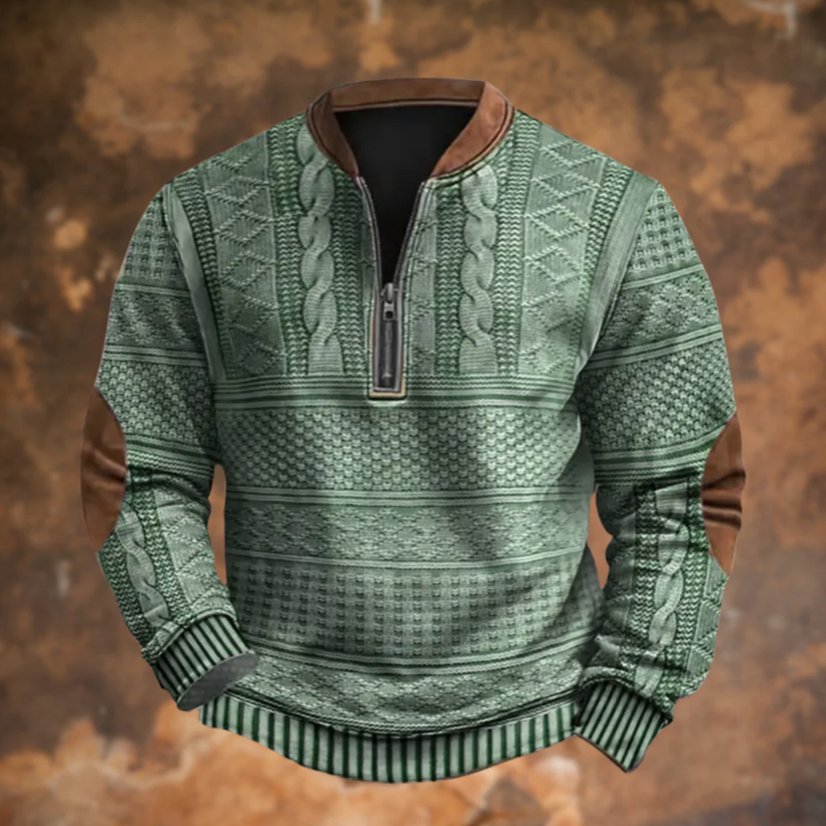 Dimitri | Retro Zip-Up Sweater
