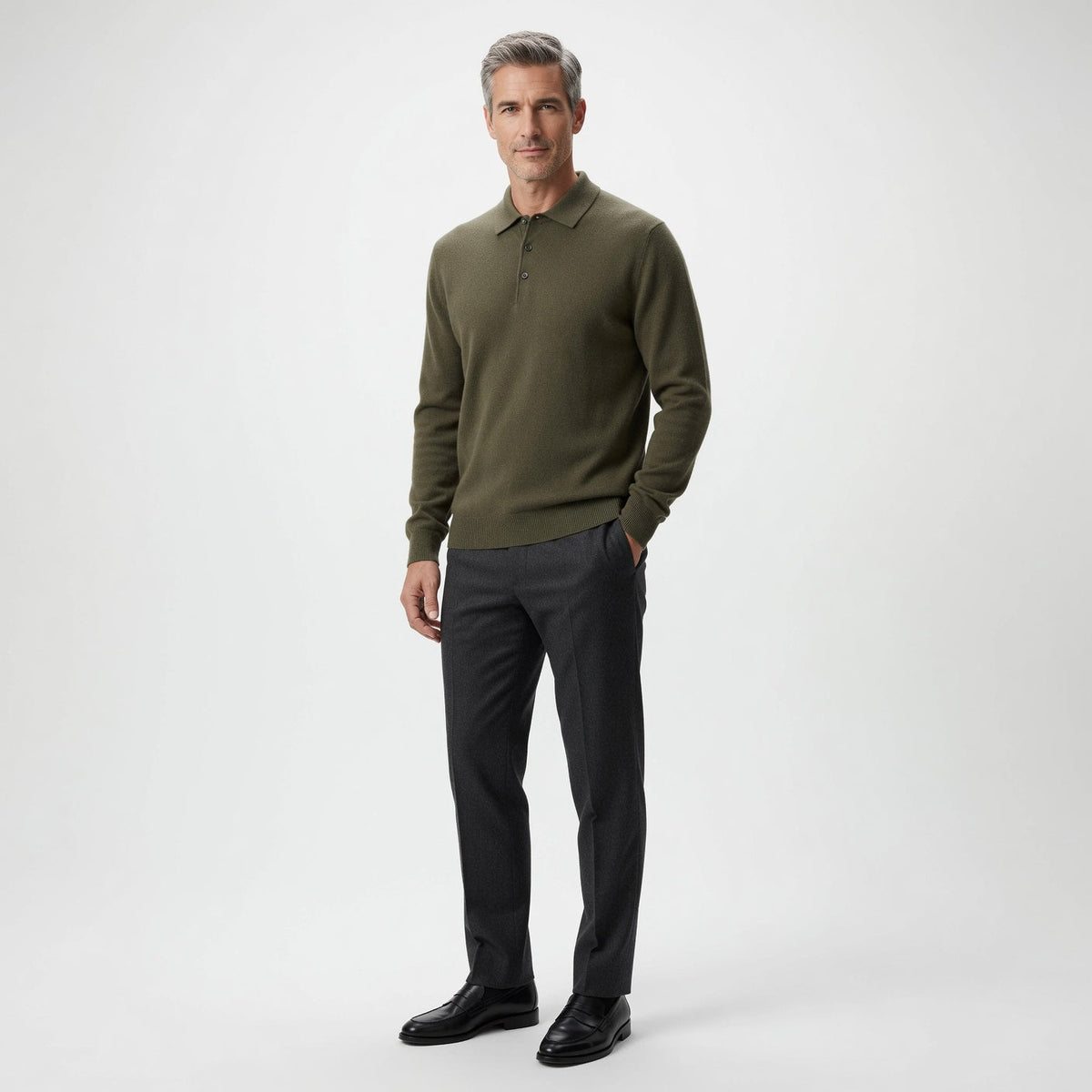 Rick | Premium Cashmere Polo Sweater