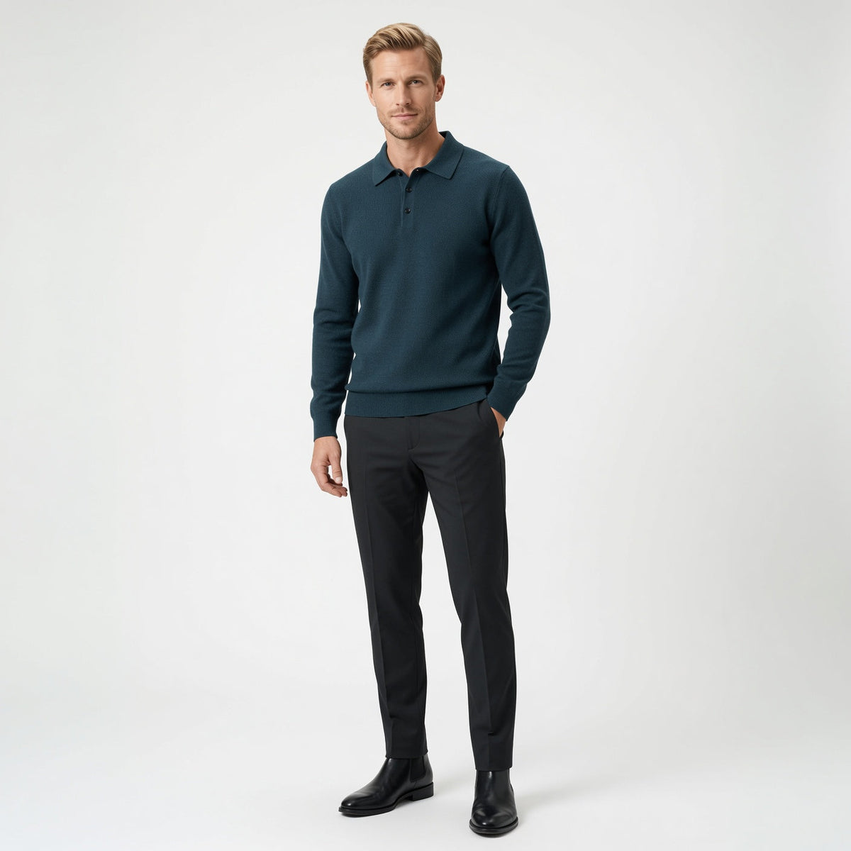 Rick | Premium Cashmere Polo Sweater