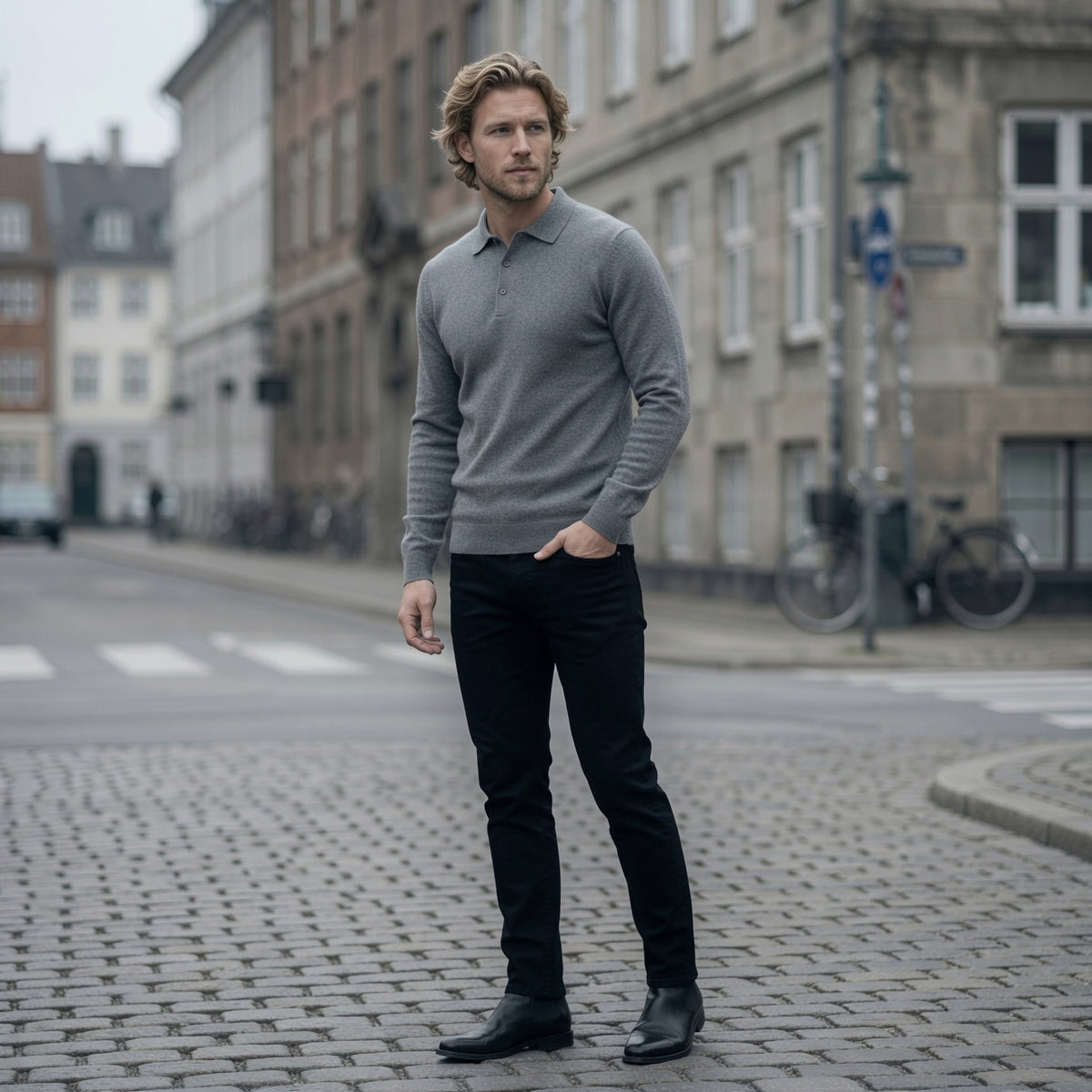 Rick | Premium Cashmere Polo Sweater