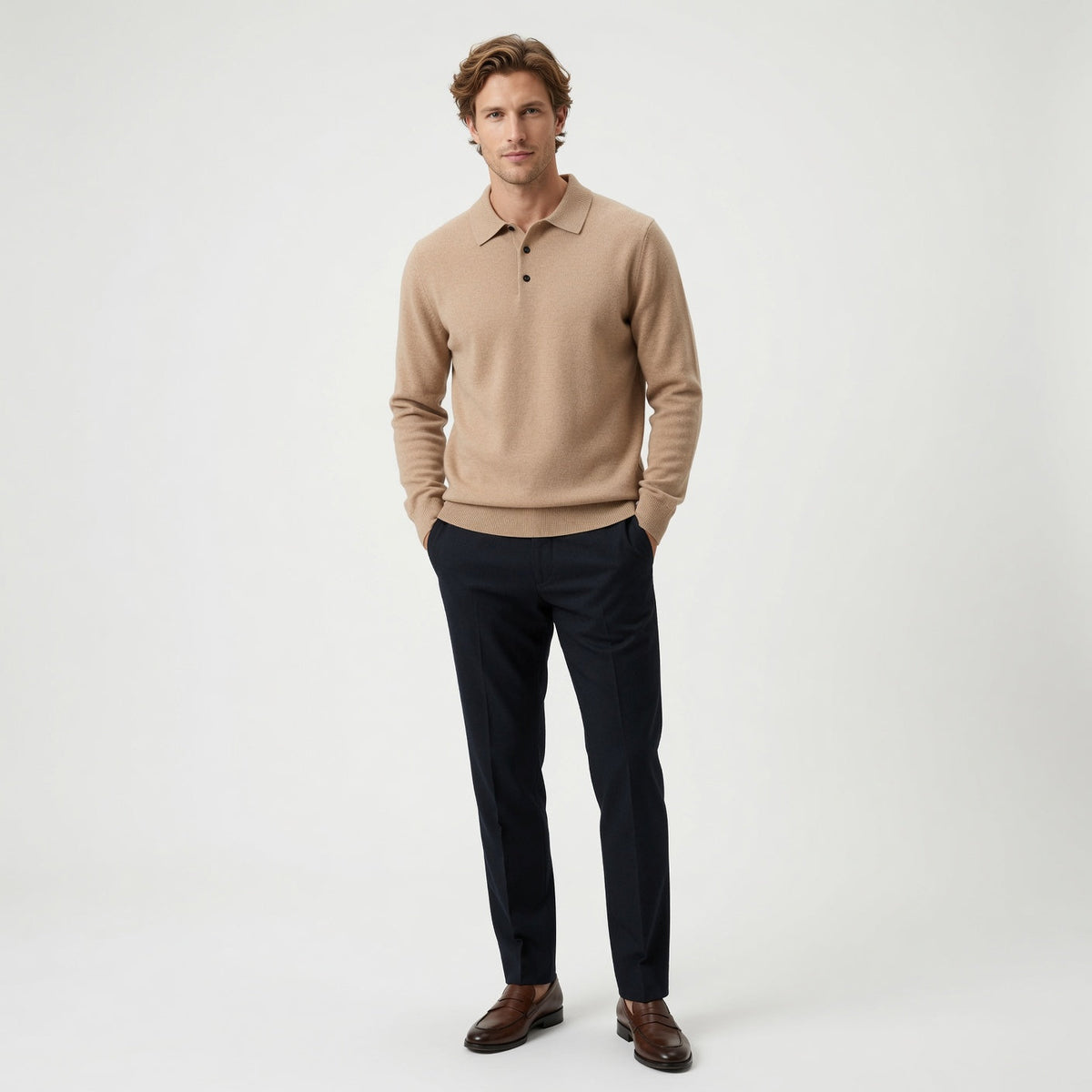 Rick | Premium Cashmere Polo Sweater
