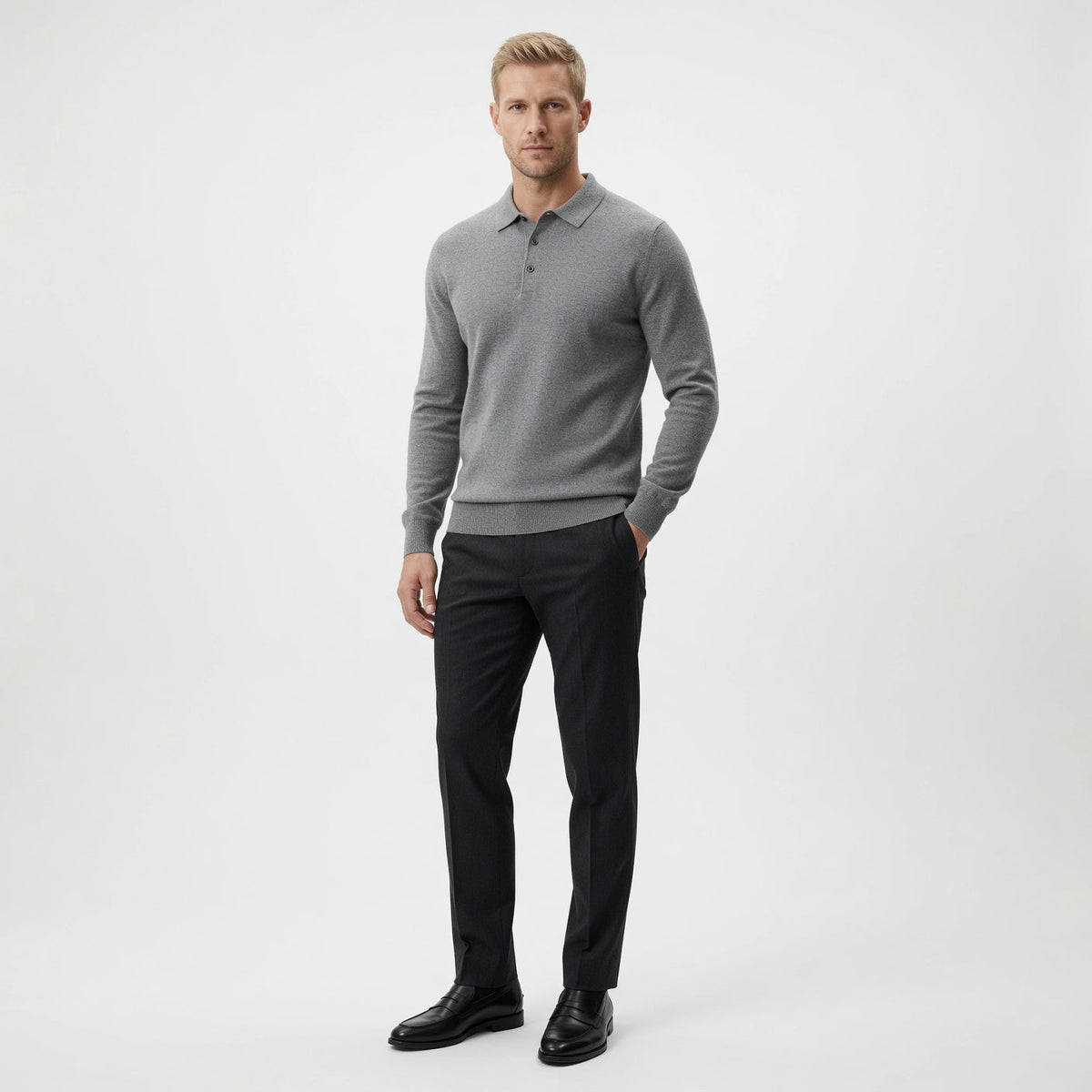 Rick | Premium Cashmere Polo Sweater