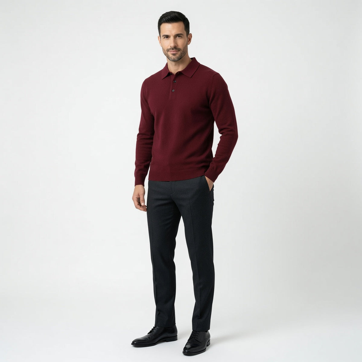Rick | Premium Cashmere Polo Sweater