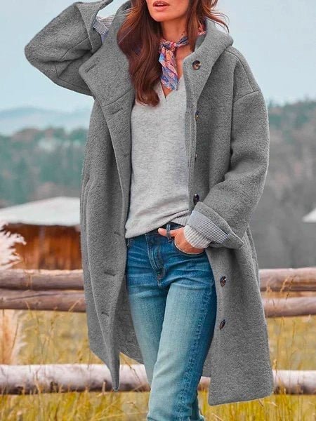 Corinne | Cozy Button Coat