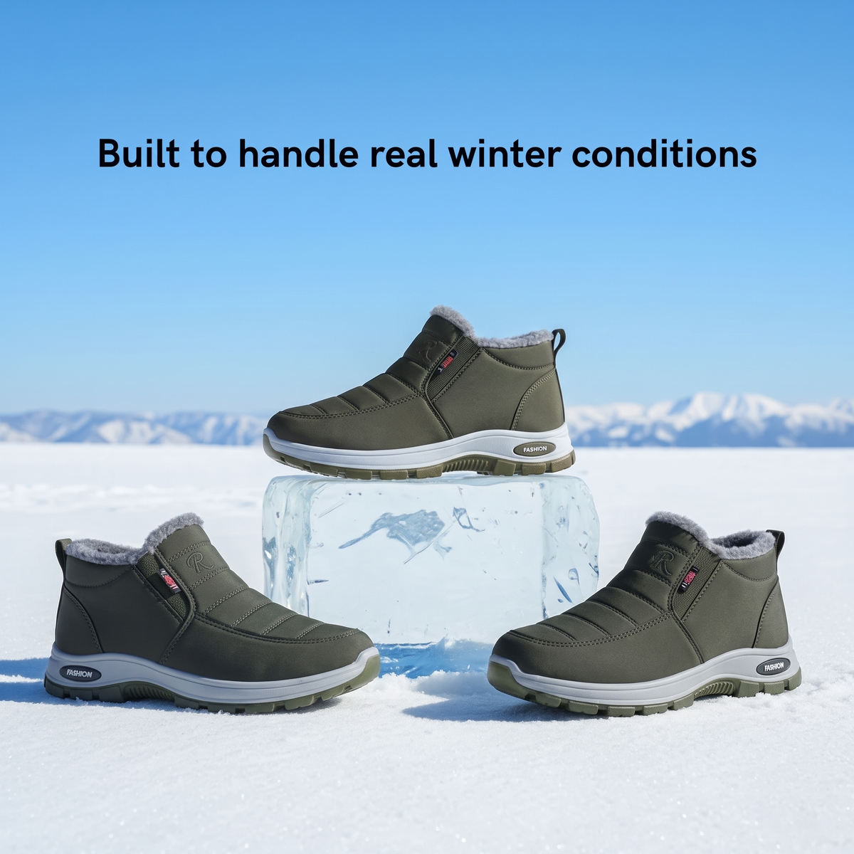 Juniper | Women’s Quilted Slip-On Green Ankle Boots