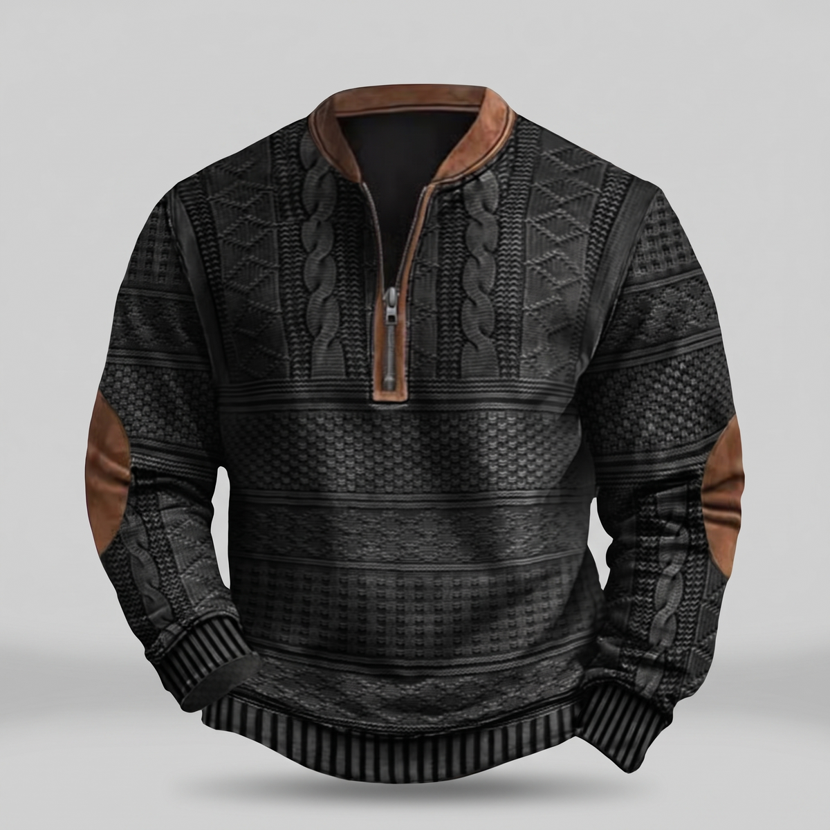 Dimitri | Retro Zip-Up Sweater