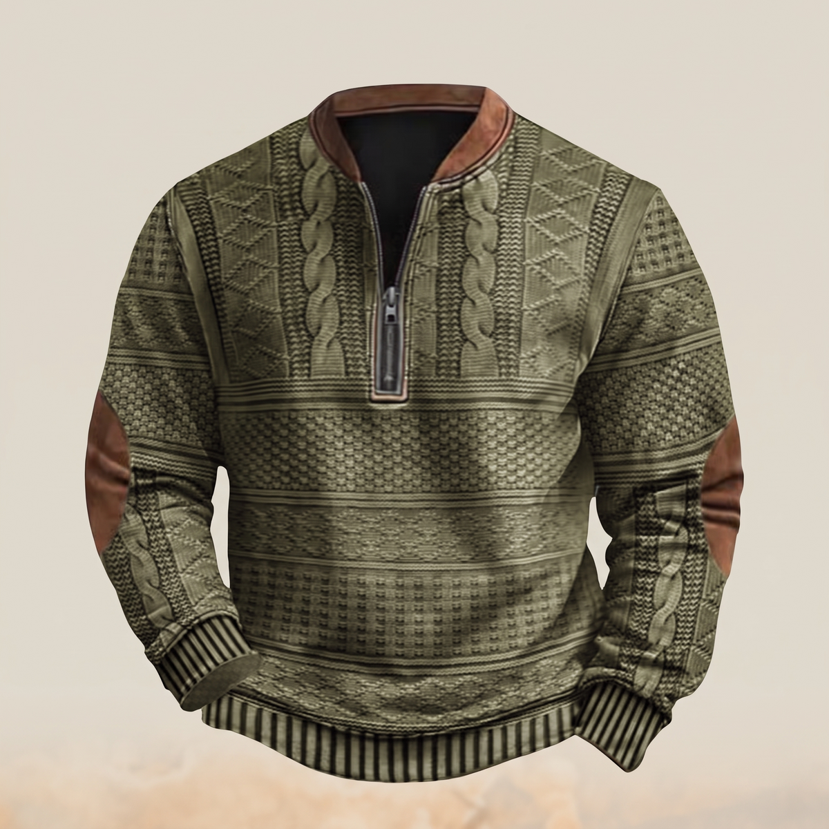 Dimitri | Retro Zip-Up Sweater