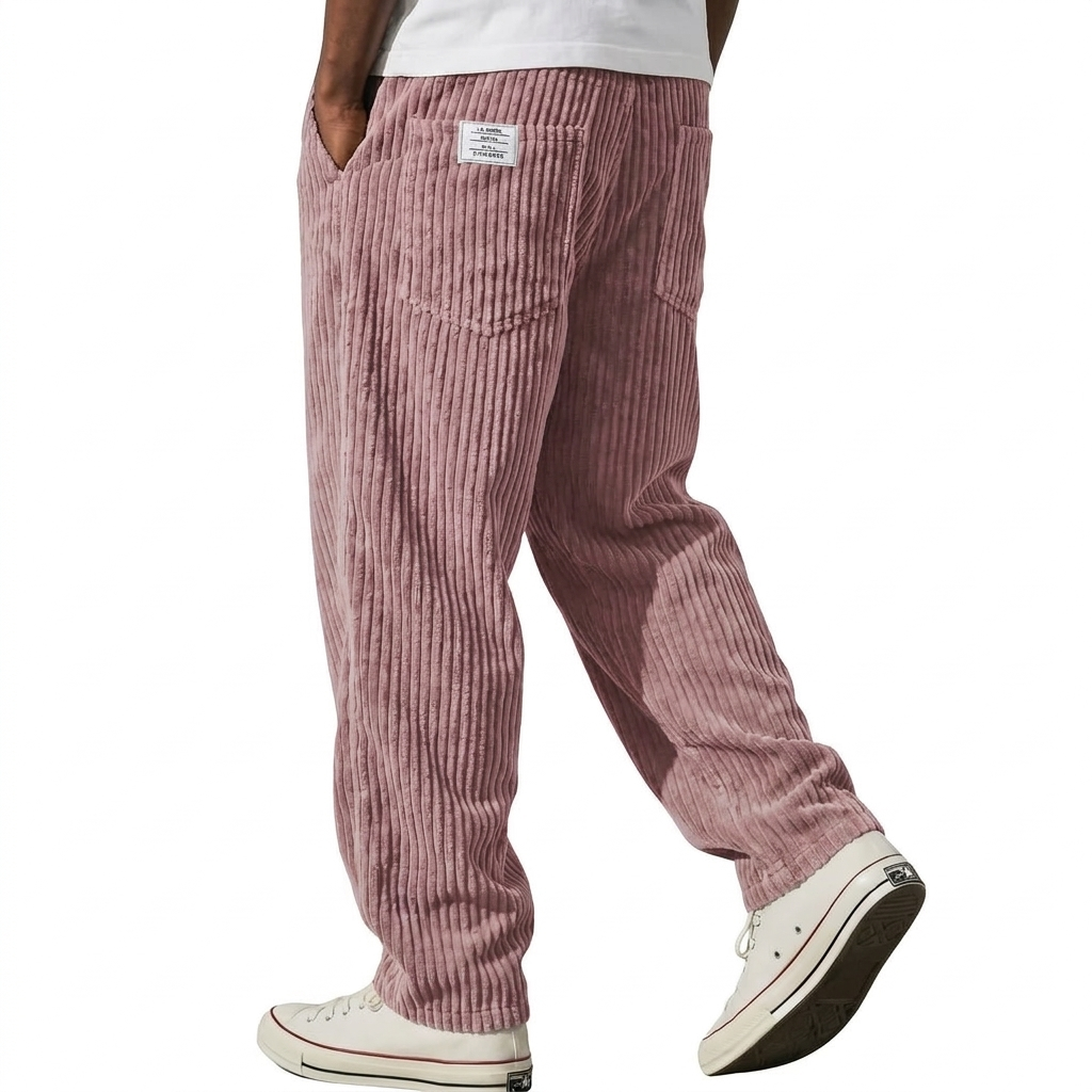 Jason | Pantaloni da uomo in velluto a coste con vita elasticizzata