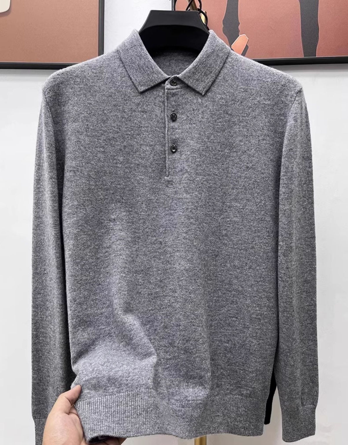 Rick | Premium Cashmere Polo Sweater